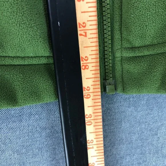 The North Face Full Zip Sweater XL Extra Large Long Sleeve Logo Green Men's - Picture 12 of 13